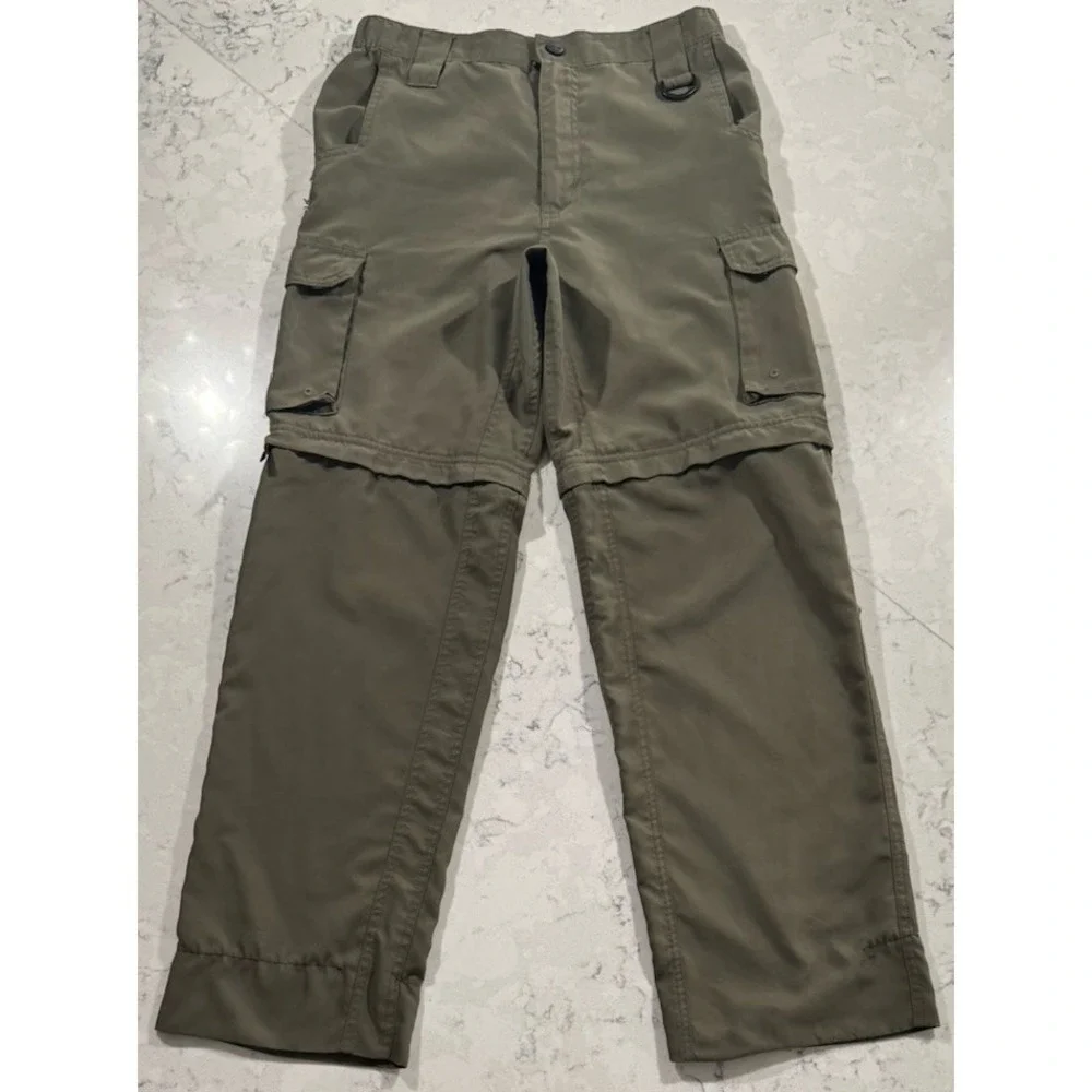 Boy Scouts Of America Pants Youth Large Green Switchback Convertible Zip Off BSA